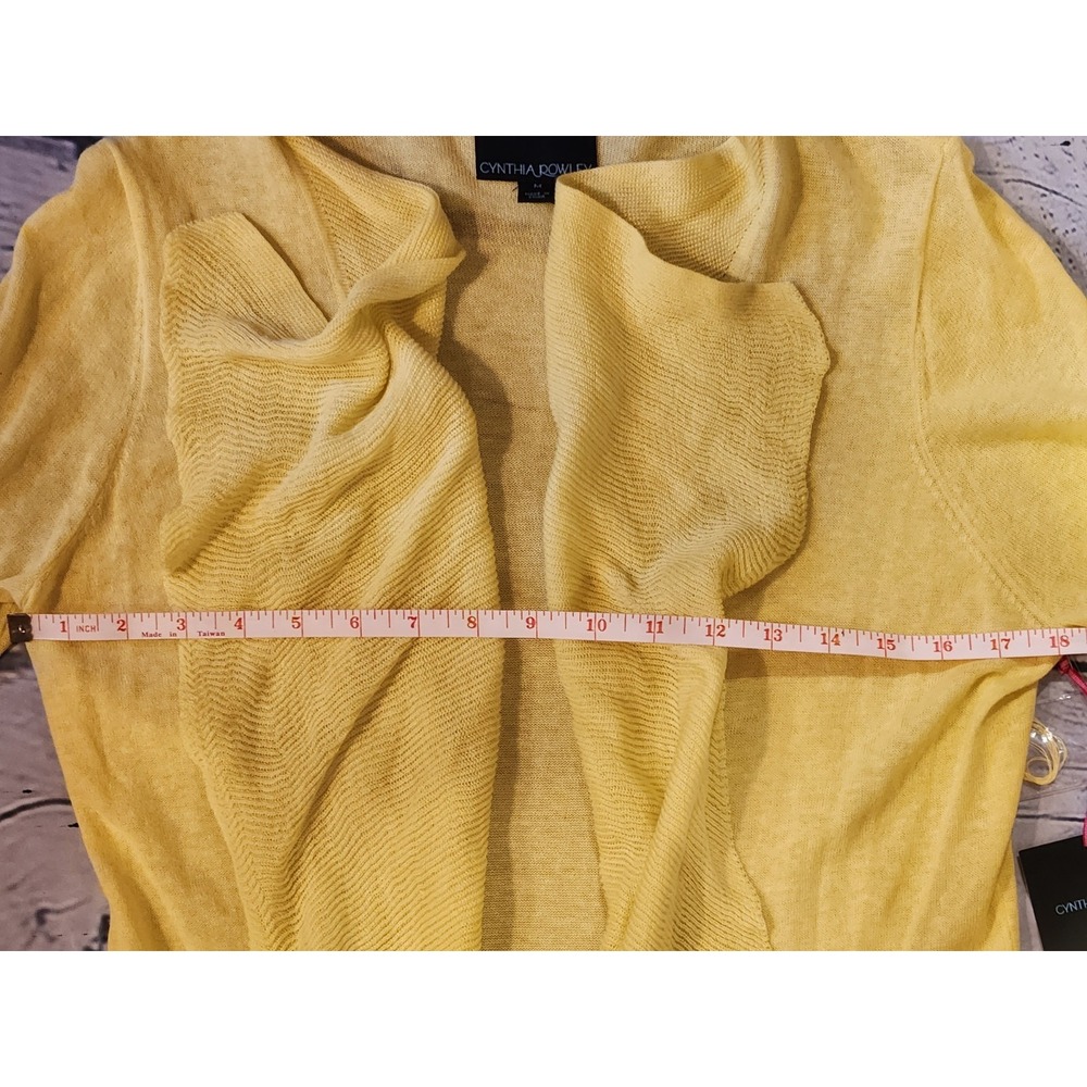 Cynthia Rowley Cardigan Shawl Sweater Linen/Cotton Sz.‎ M NWT - Picture 5 of 9